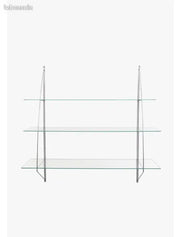 Grande étagère murale chrome et verre Tord Björklund