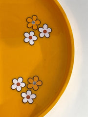 Plateau vintage fleuri années 70