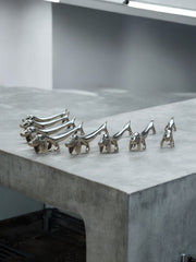 8 repose couverts teckel métal argenté