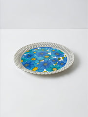 Plateau rétro fleurs bleues Better-Maid