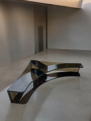 Support disque boomerang en plexiglass fumé