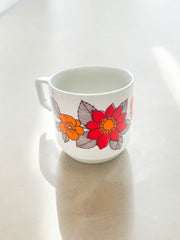 2 tasses fleurs colorées