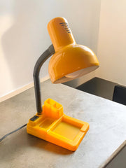 Lampe de bureau jaune organisateur