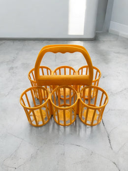 Porte bouteilles jaune vintage Curver