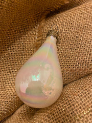 Six très anciennes boules de Noël vintage irisées en verre