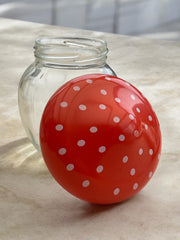 Petit pot rétro champignon en verre