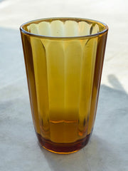 15 verres à eau ambrés vintage