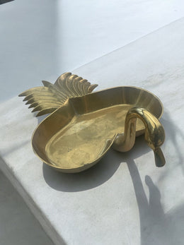 Grand vide-poche cygne en laiton