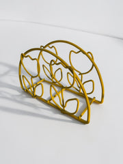 Porte serviettes metal jaune tulipe filaire
