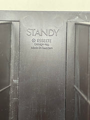 Range disques ou livres suédois, marque Esselte « Standy », marron, années 70