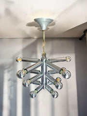 Suspension chromée Gaetano Sciolari, 1970’s