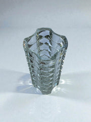 Vase en verre motifs géométrique verre moulé années 60-70