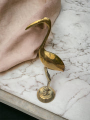 Grand échassier en laiton