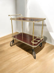 Desserte-charriot de bar 1970 dorée