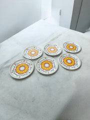 6 assiettes à fromage Boch