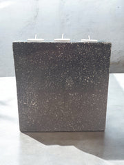 Grand porte-bougies terrazzo noir