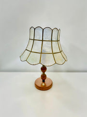 Lampe abat jour en nacre art déco