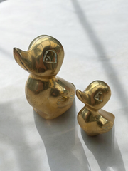 Duo de petits canards en laiton