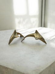 Paires de dauphins en laiton années 70