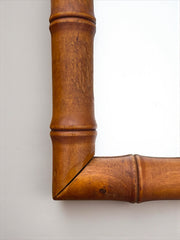 Miroir effet bambou en bois
