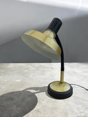 Lampe de bureau Veneta Lumi made in Italy vintage en laiton brossé