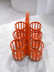 Porte bouteilles orange vintage Curver