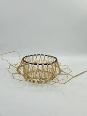 Panier à œufs « magique » pliable doré années 60
