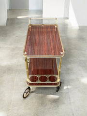 Desserte-charriot de bar 1970 dorée
