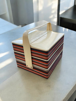 Travailleuse boite à couture vintage années 60/70 plastique