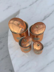 Série de pots à épices en cuivre