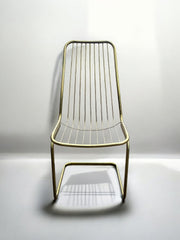 Chaise vintage Gastone Rinaldi années 70 dorée