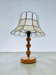 Lampe abat jour en nacre art déco