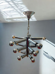 Suspension chromée Gaetano Sciolari, 1970’s