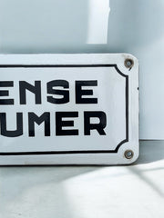 Plaque émaillée défense de fumer