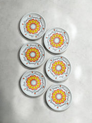 6 assiettes à fromage Boch