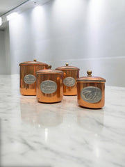 Série de pots à épices en cuivre