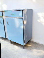Meuble cuisine Formica bleu ciel