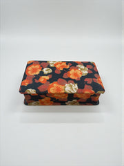 Petite boîte fleurie tissu seventies