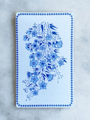 Planches à tartine motif bleu fleurs