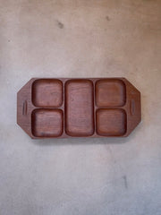 Plateau en teck vintage