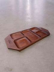 Plateau en teck vintage