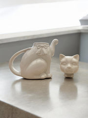 Théière chat faïence