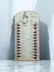 Liste de courses en métal style campagnard ancien