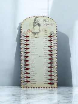 Liste de courses en métal style campagnard ancien