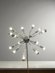 Lampadaire spoutnik chromé 16 feux