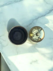 Boîte à café métal doré