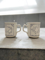 Duo de mugs de la manufacture Boch. Décor 