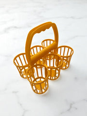 Porte bouteilles jaune vintage Curver