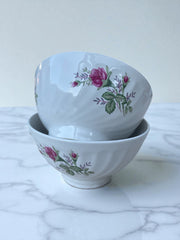 2 grands bols fleurs vintage