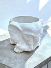 Cache-pot éléphant céramique vintage